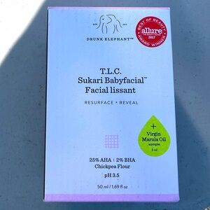 BNIB Full size Drunk Elephant TLC Sukari Babyfacial with mini marula oil